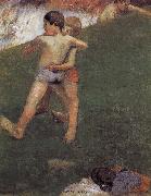 Wrestling kids Paul Gauguin